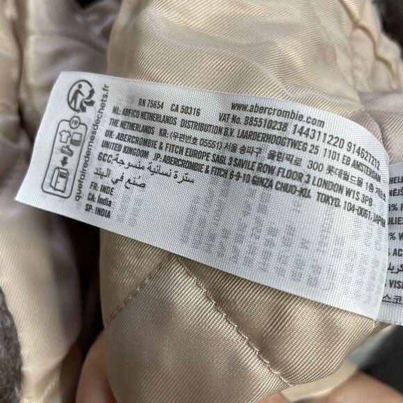 ABERCROMBIE & FITCH Womens Winterized Wool-Blend Shirt Jacket NEW $180 Brown M - Picture 12 of 16